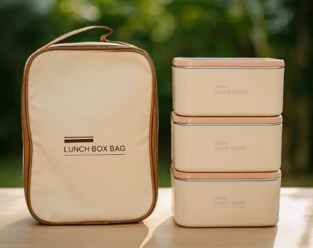 Premium Lunch Box Set with Insulated Carry Bag – Leakproof Food Container for Work, School & Travel