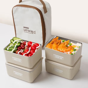 Premium Lunch Box Set with Insulated Carry Bag – Leakproof Food Container for Work, School & Travel