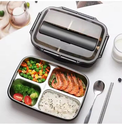 Premium Stainless Steel Lunch Box – Leakproof Food Storage Container for Work, School & Travel