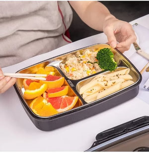 Premium Stainless Steel Lunch Box – Leakproof Food Storage Container for Work, School & Travel